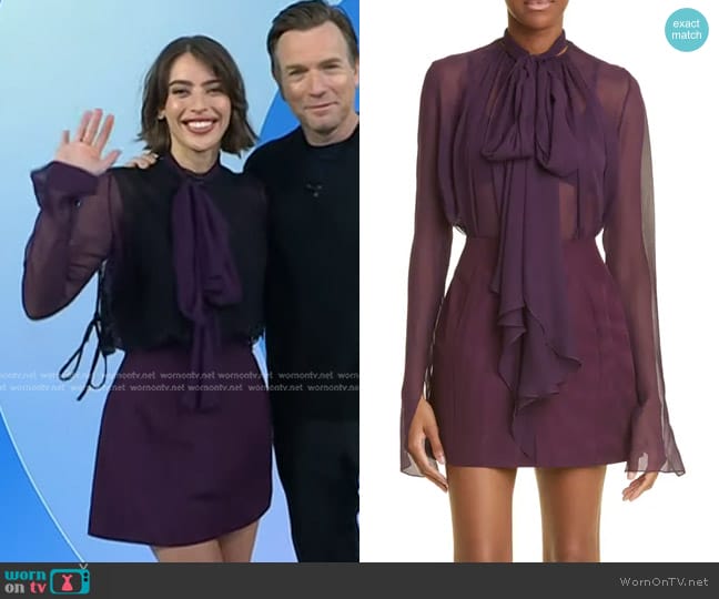 Jason Wu Silk Chiffon Bow Blouse worn by Clara McGregor on Today