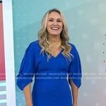 Jennie Allen’s blue v-neck midi dress on Today