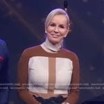 Jennifer’s brown colorblock turtleneck sweater on Good Morning America