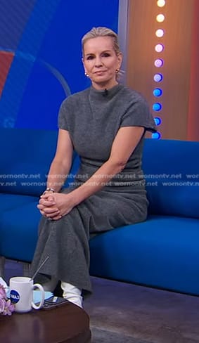 Jennifer’s grey short sleeve knit dress on Good Morning America