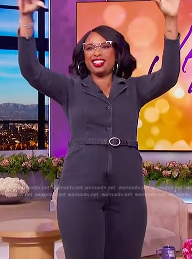 Jennifer’s denim jumpsuit on The Jennifer Hudson Show