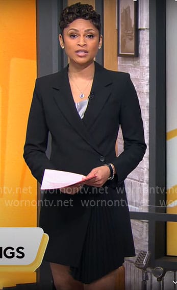 Jericka Duncan’s black blazer dress on CBS Mornings