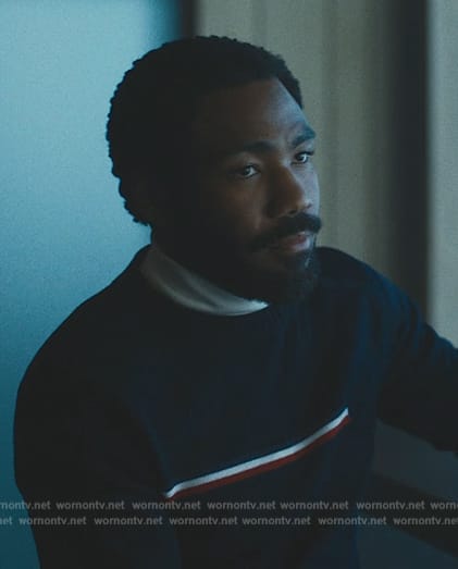 John’s navy stripe sweater on Mr. & Mrs. Smith