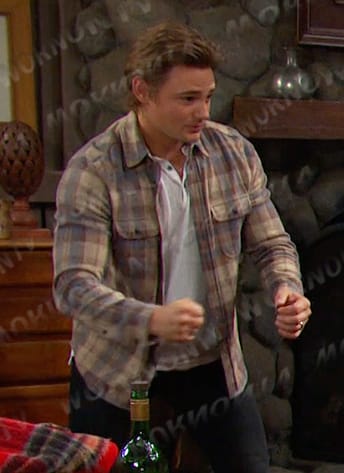 Johnny’s plaid shirt on Days of our Lives