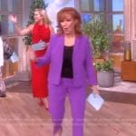 Joy’s purple blazer and pants on The View