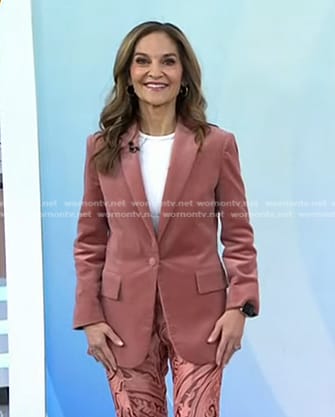 Joy’s pink velvet blazer on Today