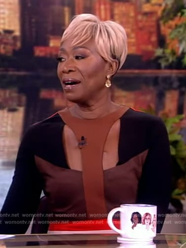 Joy Reid’s colorblock cutout dress on The View