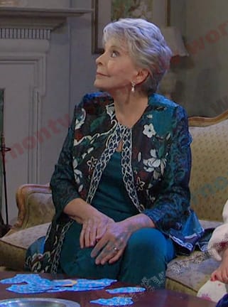 Julie’s green floral jacket on Days of our Lives
