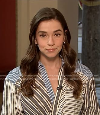 Julie’s mixed stripe shirt on NBC News Daily