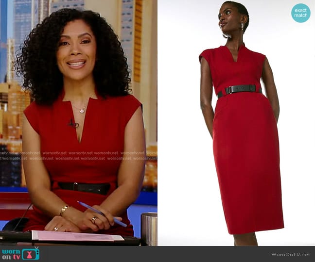 Karen Millen Forever Cap Sleeve Dress worn by Shirleen Allicot on Good Morning America
