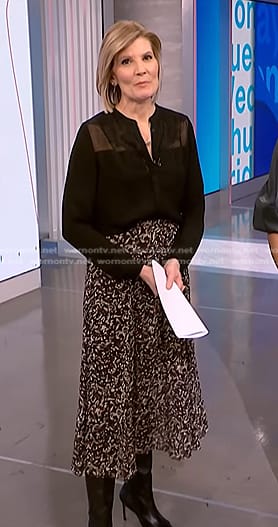 Kate’s abstract print skirt on NBC News Daily