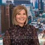 Kate’s black floral print blouse on NBC News Daily