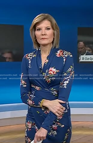 Kate Snow’s blue floral dress on Today