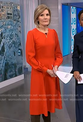 Kate’s red long sleeve dress on NBC News Daily