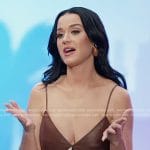 Katy Perry’s colorblock leather dress on American Idol