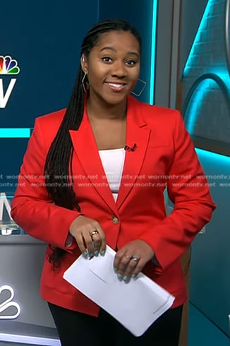 Kay’s red blazer on NBC News Daily