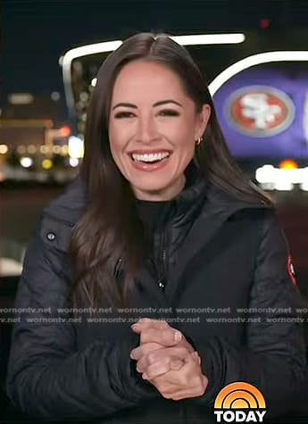 Kaylee’s black quilted sleeve jacket on Today