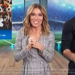 Kit’s gray plaid double breasted dress on Access Hollywood