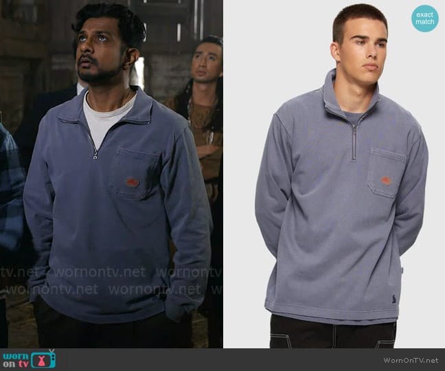 Kuwalla Collar Zip Up worn by Jay (Utkarsh Ambudkar) on Ghosts
