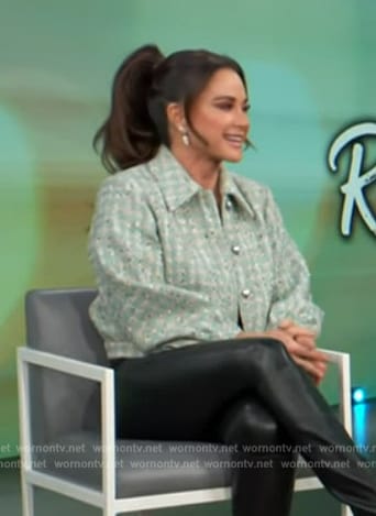 Kyle Richard’s tweed cropped jacket on Access Hollywood
