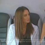 Kyle’s white short sleeve moto jacket on The Real Housewives of Beverly Hills