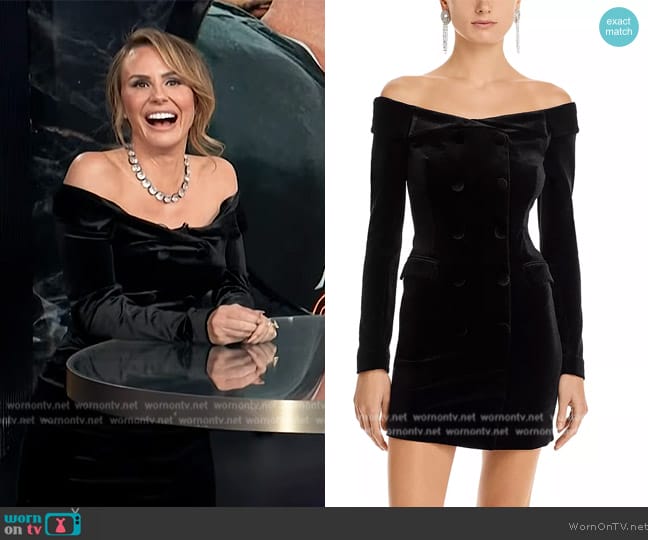 L'Agence Micaela Velvet Blazer Dress worn by Keltie Knight on E! News