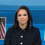 Laura’s black elbow sleeve tweed jacket on Today