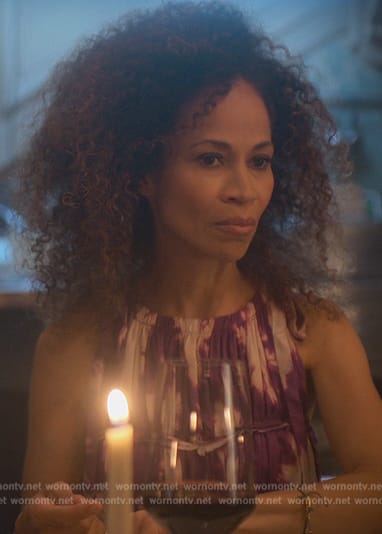 Lena’s purple tie dye dress on Good Trouble