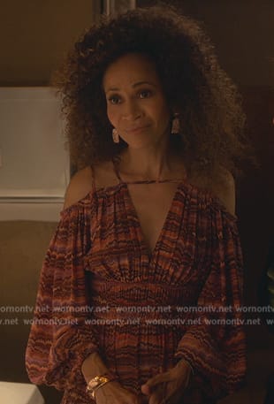 Lena’s printed strappy dress on Good Trouble