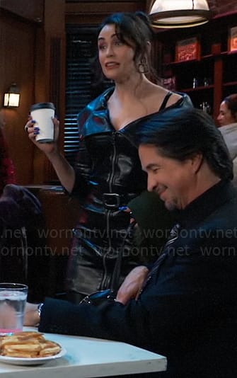Lois’s leather moto dress on General Hospital