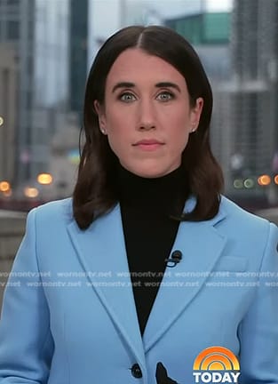 Maggie’s blue wool coat on Today
