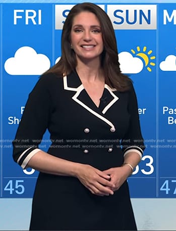 Maria’s black double breasted blazer dress on Today