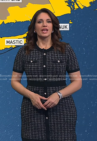 Maria’s black tweed mini dress on Today