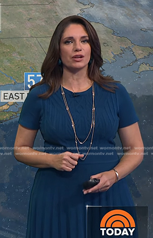 Maria’s blue cable knit dress on Today