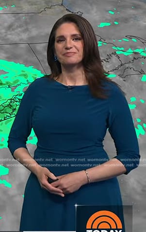Maria’s teal midi dress on Today