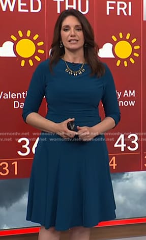 Maria’s teal midi dress on Today