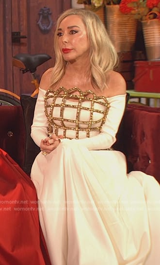 Marysol’s white confessional dress on The Real Housewives of Miami