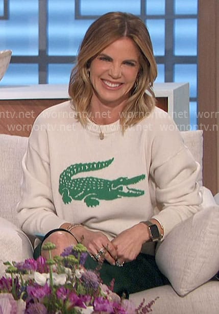 Natalie’s crocodile sweater on The Talk