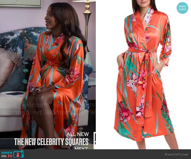 Natori Water Lily Robe worn by Karen Mott (Ebony Obsidian) on Tyler Perrys Sistas