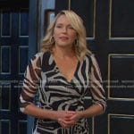 Nicole’s aminal print surplice dress on Days of our Lives