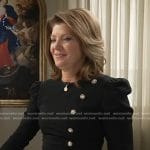 Norah’s black button embellished dress on CBS Evening News