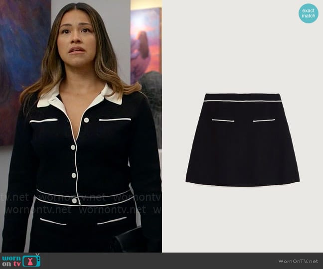 Oak + Fort Knit Mini Skirt worn by Nell Serrano (Gina Rodriguez) on Not Dead Yet