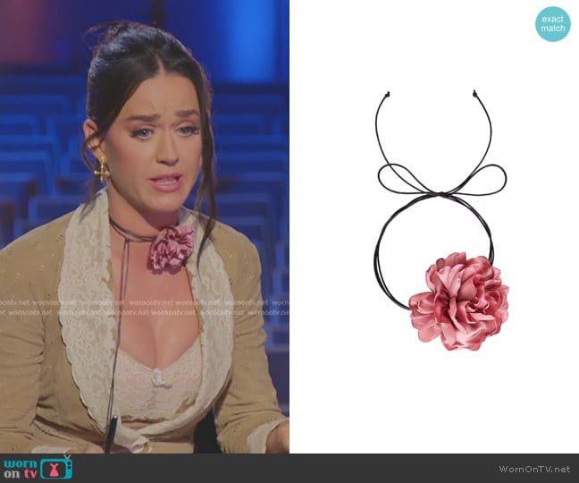 Petit Moments Rosa Flower Necklace worn by Katy Perry on American Idol