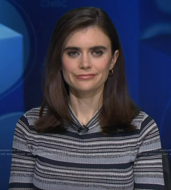Pippa Stevens’s grey striped sweater on NBC News Daily