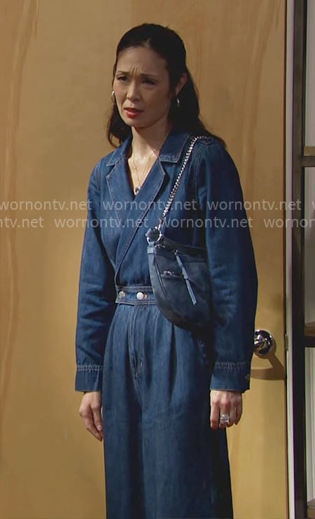 Poppy’s denim jumpsuit on The Bold and the Beautiful