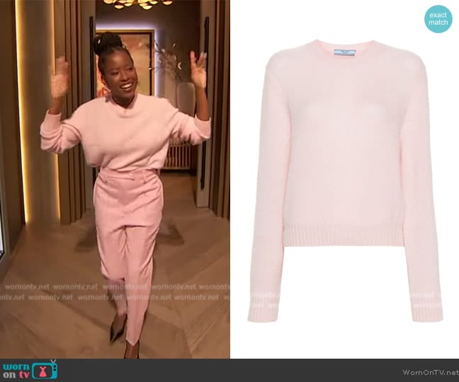 Prada Cashmere Sweater worn by Amanda Goodman on The Drew Barrymore Show