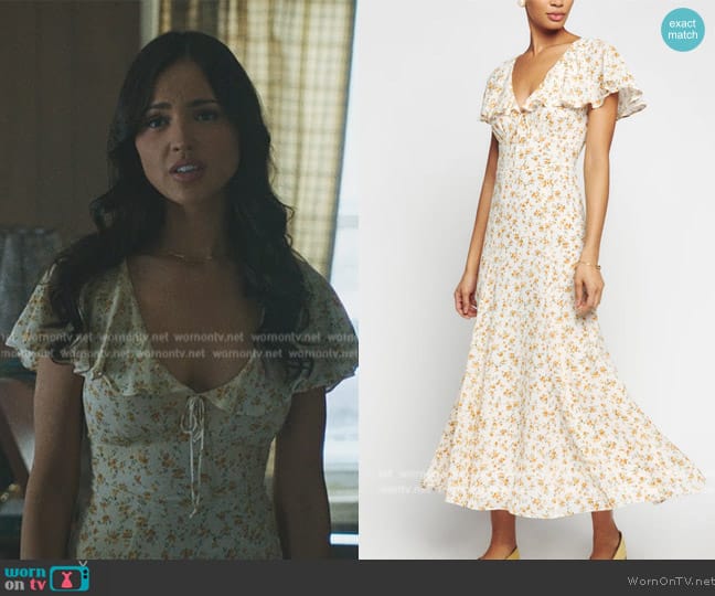 Reformation Bronwen Dress worn by (Eiza González) on Mr. & Mrs. Smith