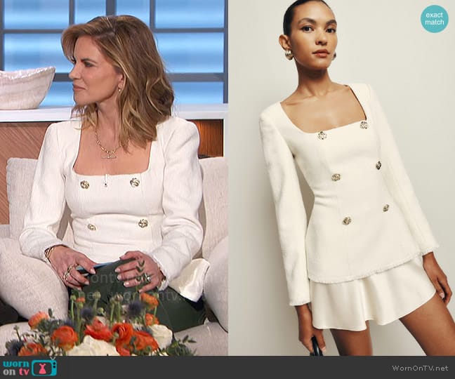 Reformation Colleen Top worn by Natalie Morales on The Talk