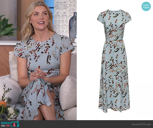 Reiss Livia Dress in Sage worn by Amanda Kloots on The Talk