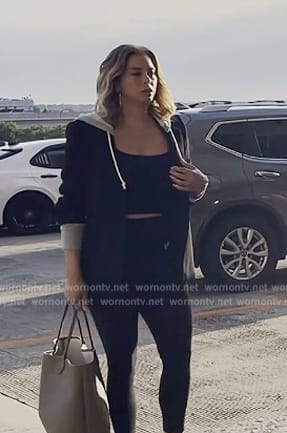 Robyn’s black hooded jacket on The Real Housewives of Potomac